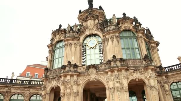 Famoso palacio Zwinger Der Dresdner Zwinger Galería de Arte de Dresde . — Vídeos de Stock