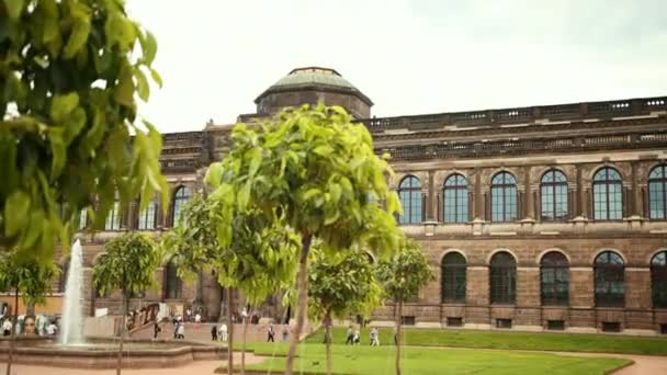 Famoso palácio Zwinger Der Dresdner Zwinger Galeria de Arte de Dresden . — Vídeo de Stock