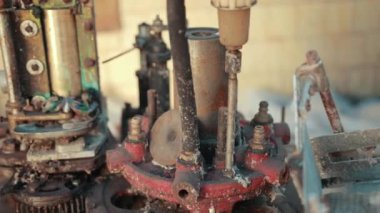 Fabrika, arızalı, paslı mekanizma, vites..