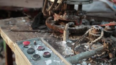 Fabrika, arızalı, paslı mekanizma, vites..