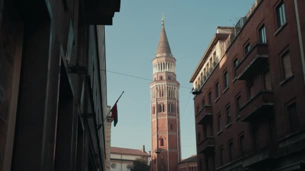 San Gottardo In Corte Of San Gottardo Palazzo Is Kerk Milaan, Noord-Italië — Stockvideo