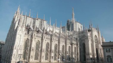 Ünlü Tarihi Anıt Duomo Milan İtalya, Görkemli Gotik Tapınak, İnsansız