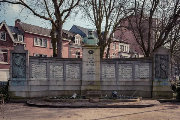 Hasselt Limburg Vlaanderen België Februari 2018 Memorial Voor Koning Leopold — Stockfoto