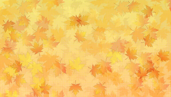 Autumn Background Fallen Leaves Vector Illustration — Stock Vector