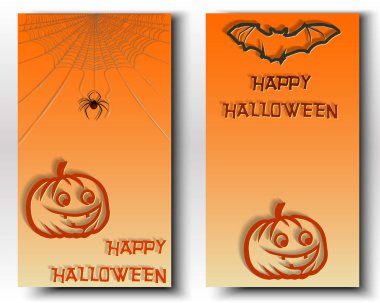 Sevimli vektör afiş için mutlu Cadılar Bayramı gün.