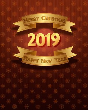 Neşeli Noel ve mutlu yeni yıl tebrik veya davetiye kartı tasarladığımız için illüstrasyon vektör.