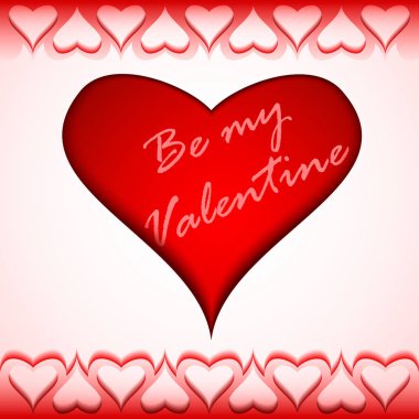 Vektör çizim tebrik kartı için. Happy St. Valentine's day. Benim sevgilim olmak.