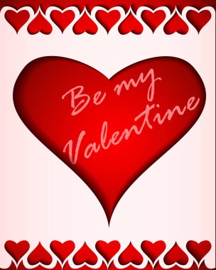 Vektör çizim tebrik kartı için. Happy St. Valentine's day. Benim sevgilim olmak.