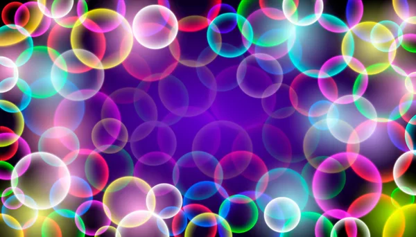 Абстрактный Векторный Фон Цветными Пузырями — стоковый вектор