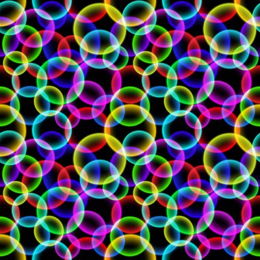 Renkli baloncuklar ile Seamless Modeli.