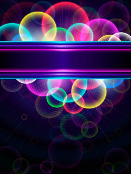 Fondo Abstracto Con Burbujas Colores Con Lugar Para Texto — Vector de stock