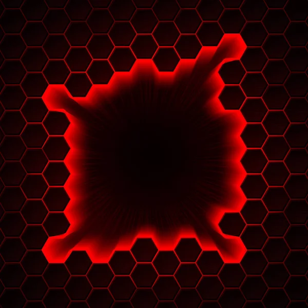 Abstrato Hexagonal Escuro Futurista Fundo — Vetor de Stock