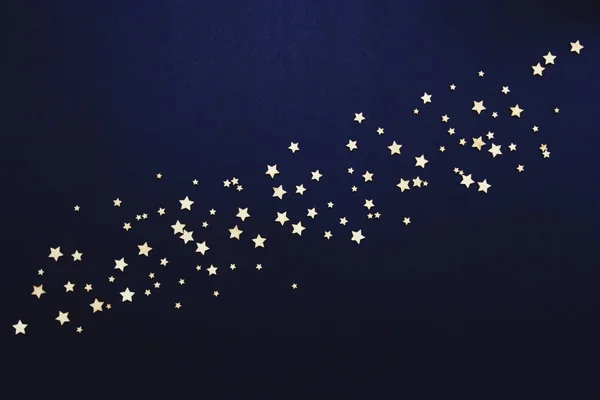 Διακοσμητικά Αστέρια Σκούρο Μπλε Φόντο Έννοια Του Νυχτερινού Ουρανού Μπορεί — Φωτογραφία Αρχείου