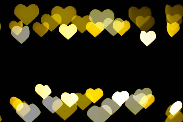 黑色背景上漂亮的黄色和白色防波堤 可用作背景或墙纸 爱的概念 情人节 — 图库照片
