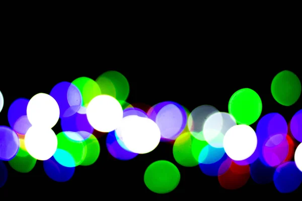Multicolored Bokeh Black Background Can Used Background Wallpaper — Stock Photo, Image