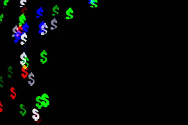 Bokeh Form Dollar Sign Concept Wealth Money Trading Stock Exchange — Stock Photo, Image
