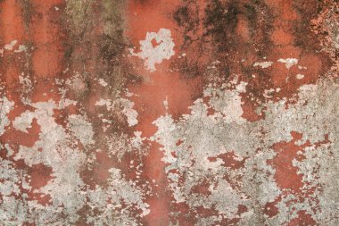 Alçı, yıpranmış boya ve kalıp ile eski taş duvar. Olarak kullanılabilir