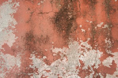 Alçı, yıpranmış boya ve kalıp ile eski taş duvar. Olarak kullanılabilir