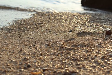 sahilde kum ayak izi 