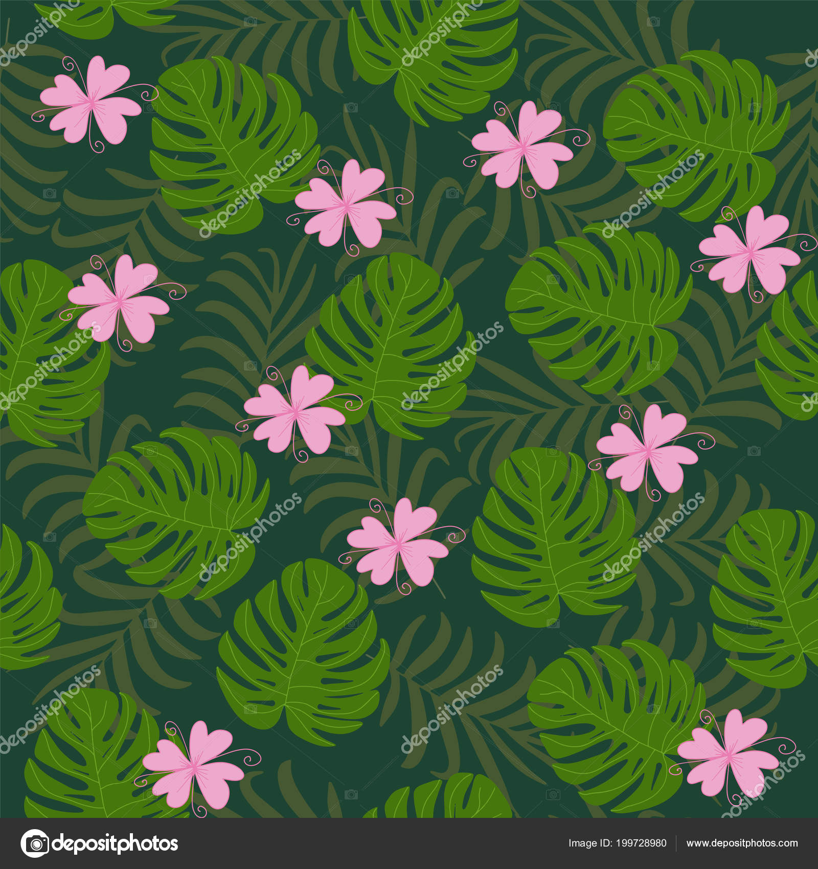 Beautiful Summer Tropical Leaves Banana Palm Green Stock Vector Beautiful Summer Tropical Leaves Banana Palm Green Stock Vector