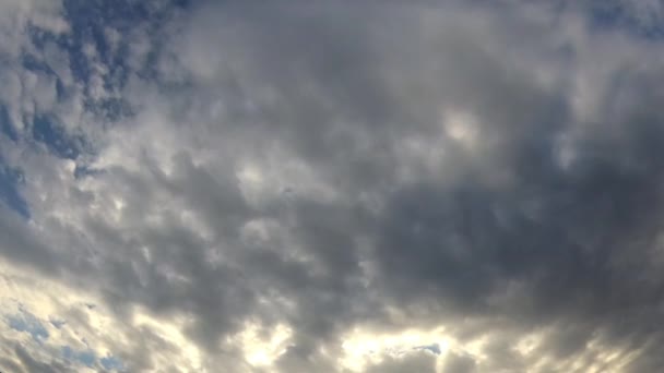 Upływ Czasu Szybko Poruszających Się Chmur Deszczowych Złej Pogodzie Deszcz — Wideo stockowe