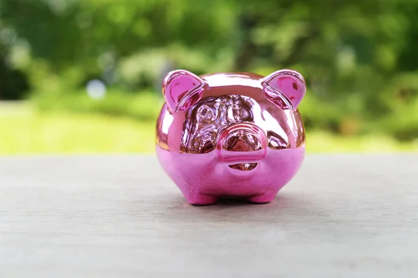Pink money box for coins