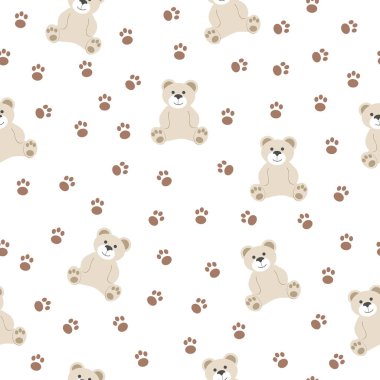 Hayvan ayısı ile sevimli sorunsuz desen 