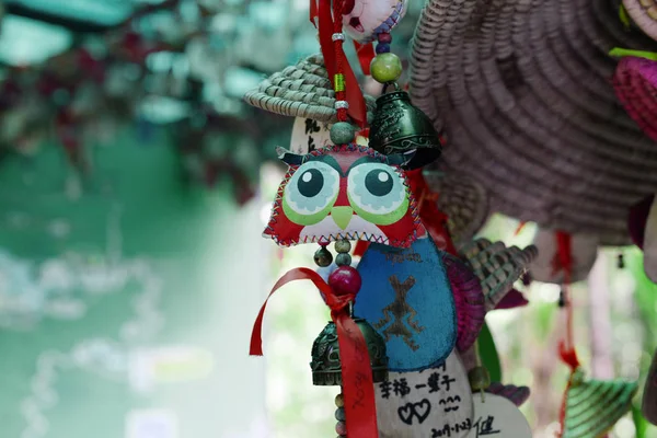 Hainan Çin Ada Kültürü Dilekile Dekorasyon Çan — Stok fotoğraf