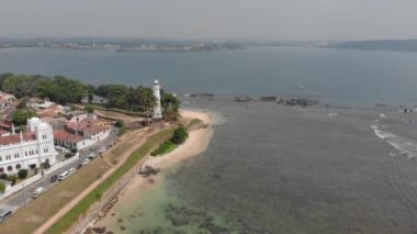 Galle Fort Srilanka hava video Hint Okyanusu Galle deniz feneri