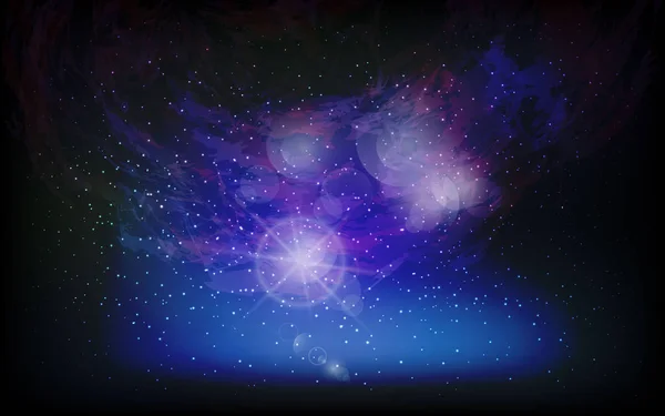 空间背景 与星星和星座的太空景观 — 图库矢量图片