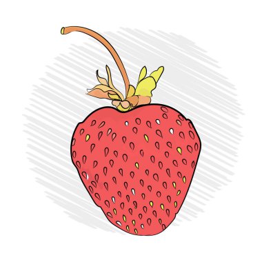 beyaz bir arka plan üzerinde iştah açıcı çilek. Robot resim tekniği.