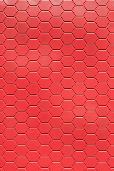Texture Des Hexagones Plastique Rouge — Photo