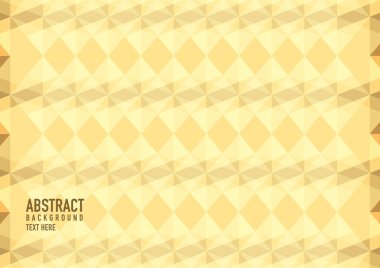 Sarı arka planda çokgen soyut. Açık sarı vektör üçgen şeklinde parlıyor. Zarif, parlak bir illüstrasyon. İş tasarımınız için üçgen desen.