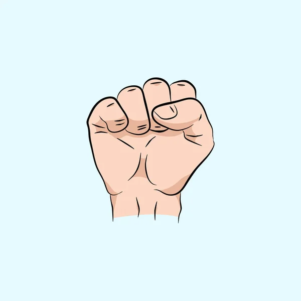 Кулак високий на знак протесту, Векторні ілюстрації. Векторна рука. Кулак революції. Колекція рук . — стоковий вектор