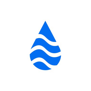 Doğal su - su damla logo tasarım şablonu. Vektör soyut waterdrop sıçrama kağıt ile stil logo kesti. Su - ekoloji kavramı kaydetmek. illüstrasyon.