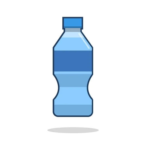 Fles water pictogram in vlakke stijl geïsoleerd op een witte achtergrond. Vectorillustratie — Stockvector