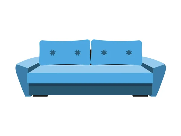 Blauw Luxe Sofa Voor Moderne Woonkamer Receptie Lounge Één Object — Stockvector