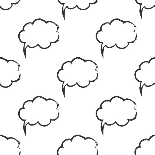 Seamless pattern with speech bubbles Welcome background. Doodle speech bubble pattern. Friendship design for your skin device or website