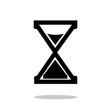 Uygulamalar ve web siteleri için vintage kum saati kum saati zamanlayıcı veya saat düz vektör simgesi