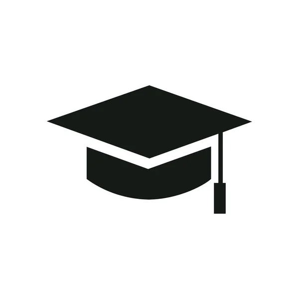 Academic cap or mortarboard icon. Graduate cap with tassel. Vector Illustration — Stock Vector