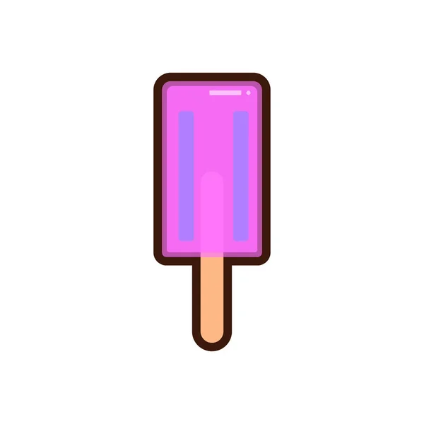 Icono de helado aislado. Signo moderno del desierto de vainilla dulce. Símbolo vectorial de moda para el diseño del sitio web, botón a la aplicación móvil. Ilustración de helado logo . — Archivo Imágenes Vectoriales