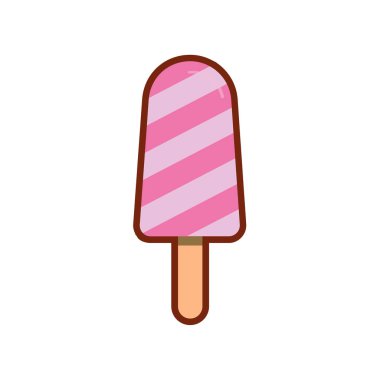 Dondurma simgesi izole edilmiş. Modern tatlı vanilyalı çöl işareti. Web sitesi tasarımı için trendy vektör sembolü, mobil uygulamaya düğme. Logo dondurma illüstrasyon.