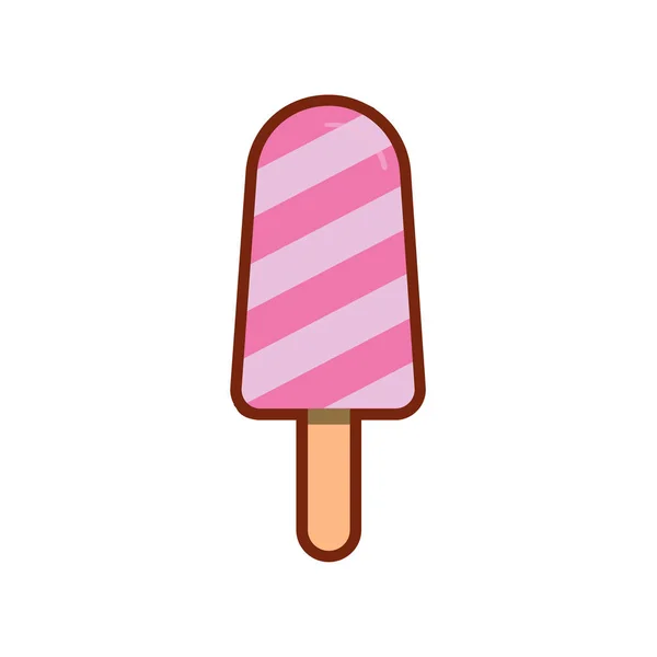 Ikona zmrzliny je izolovaná. Moderní sladká vanilková pouštní značka. Symbol módní vektorového symbolu pro návrh webových stránek, tlačítko do mobilní aplikace. logo zmrzlina, ilustrace. — Stockový vektor