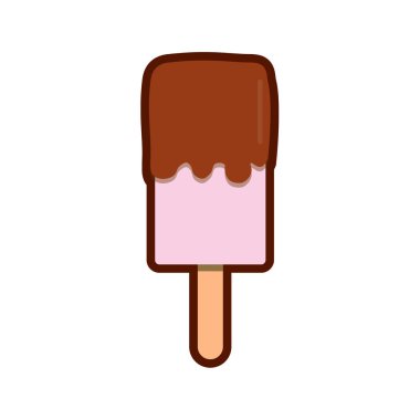 Dondurma simgesi izole edilmiş. Modern tatlı vanilyalı çöl işareti. Web sitesi tasarımı için trendy vektör sembolü, mobil uygulamaya düğme. Logo dondurma illüstrasyon.