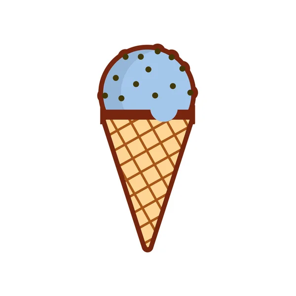 アイスクリームコーンのアイコンを分離しました。グラフィックデザイン、ウェブサイト、ソーシャルメディア、Ui、モバイルアップ、ベクトルイラストのためのトレンディなフラットスタイル — ストックベクタ