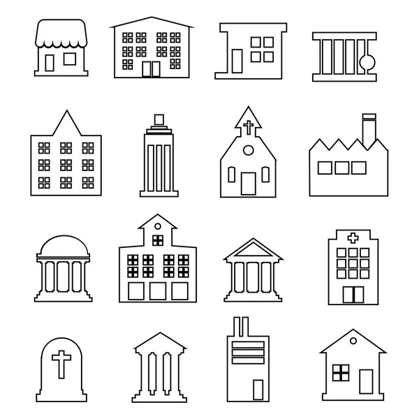 Ensemble d'icônes de ligne mince de biens immobiliers et de maisons. Contient des icônes comme zone, main tenant la clé, maison intelligente, contact et soutien, appartements et plus encore. Course modifiable. SPE — Image vectorielle