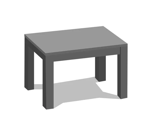 オブジェクトのプレゼンテーション用の 3d テーブル。分離された背景に空の黒いトップ テーブル。図. — ストック写真