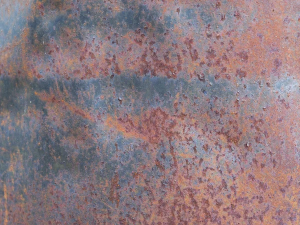 Old Metal Iron Panel Orange Rusty Metal Texture Rust Oxidized — Stock Photo, Image