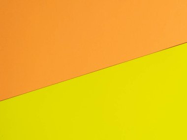 Sarı ve turuncu renkli kağıt arka plan. Üst görünüm
