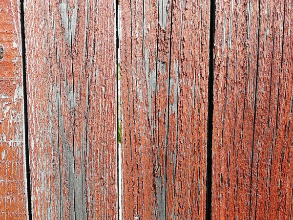 Antiguo Maltrecho Naranja Pintado Vallas Madera —  Fotos de Stock